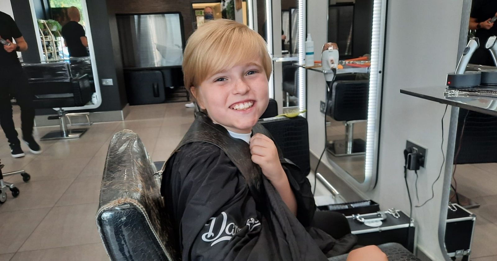 George has now donated his hair!