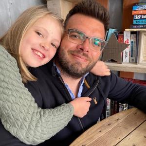 Wig recipient's dad donates his hair