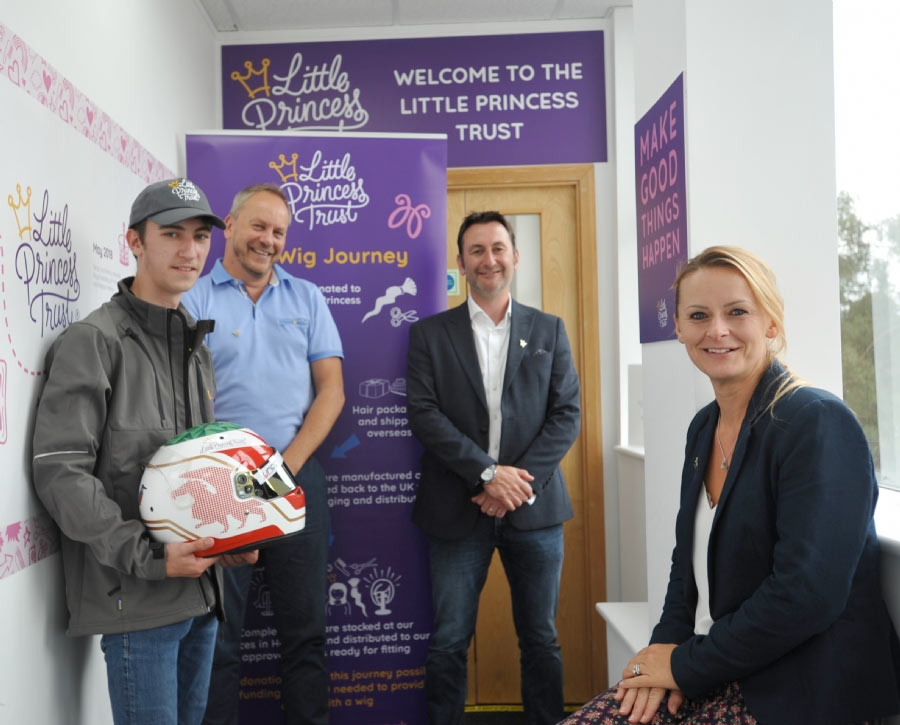 Fergus Edwards (left) with (l-r) LPT Chief Executive Phil Brace, Martyn Edwards and LPT Founder and Research Manager Wendy Tarplee-Morris. 