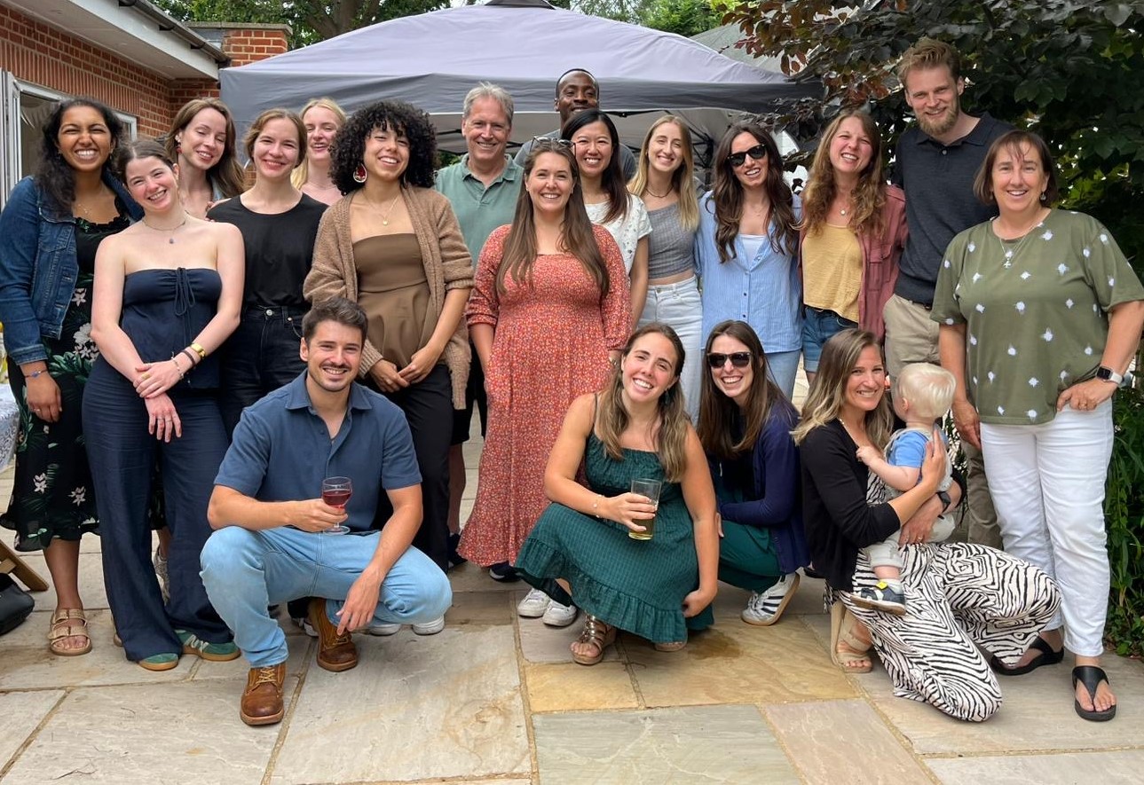 Professor Anderson, eight from left, with his research team.