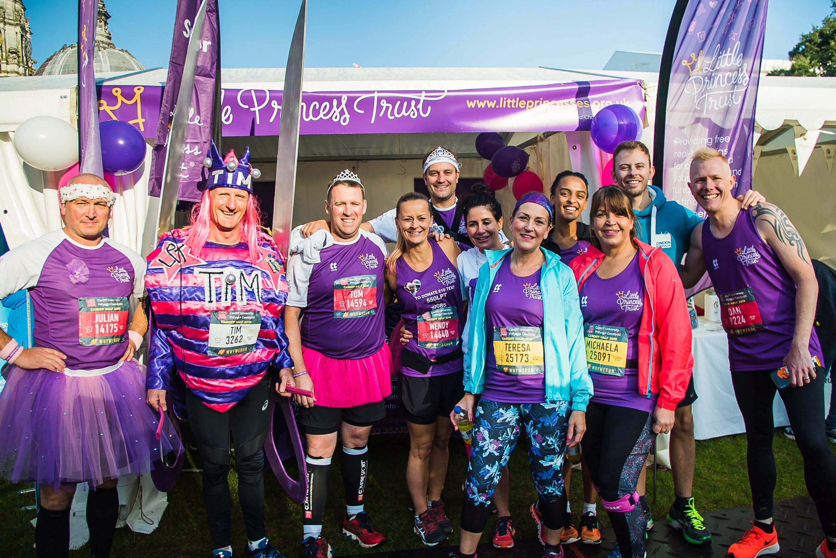 Wendy with the running team at 2019 Cardiff Half Marathon