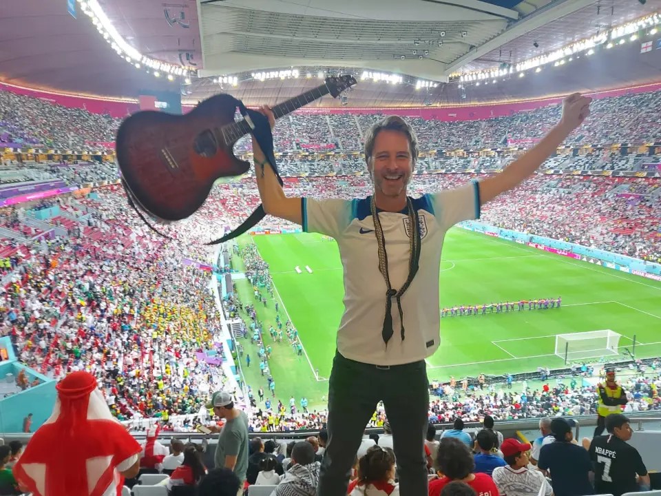 Chesney Hawkes was back in Qatar to see England beat Senegal.