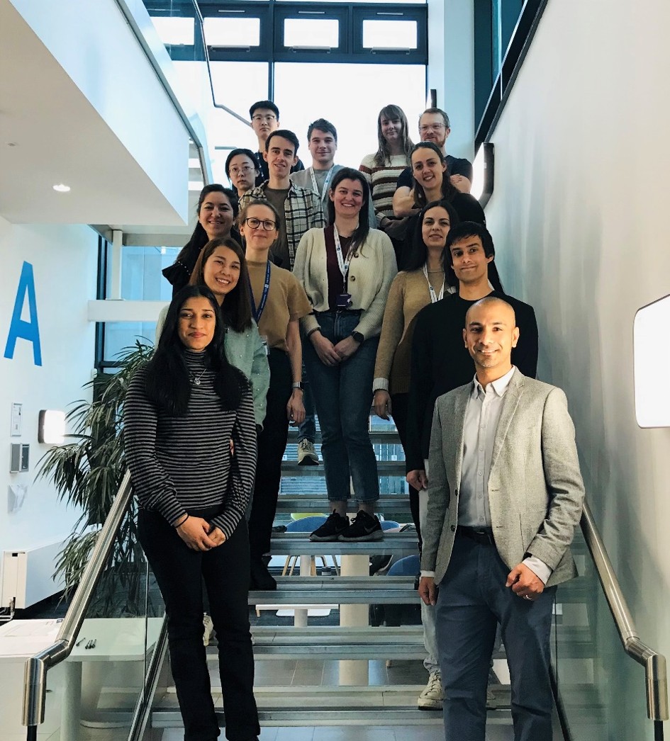 Professor Ruman Rahman (front right) and his team at the University of Nottingham.