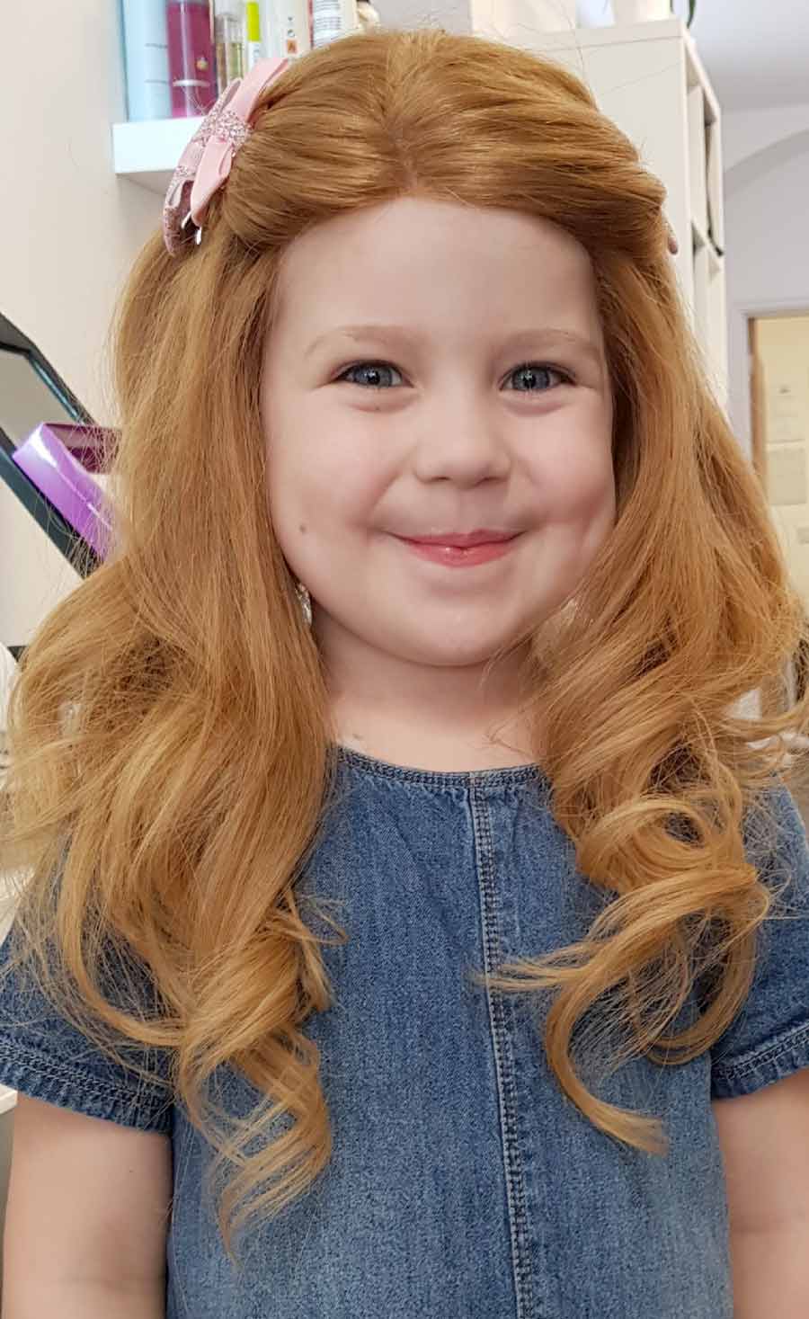Flo in her Little Princess Trust wig