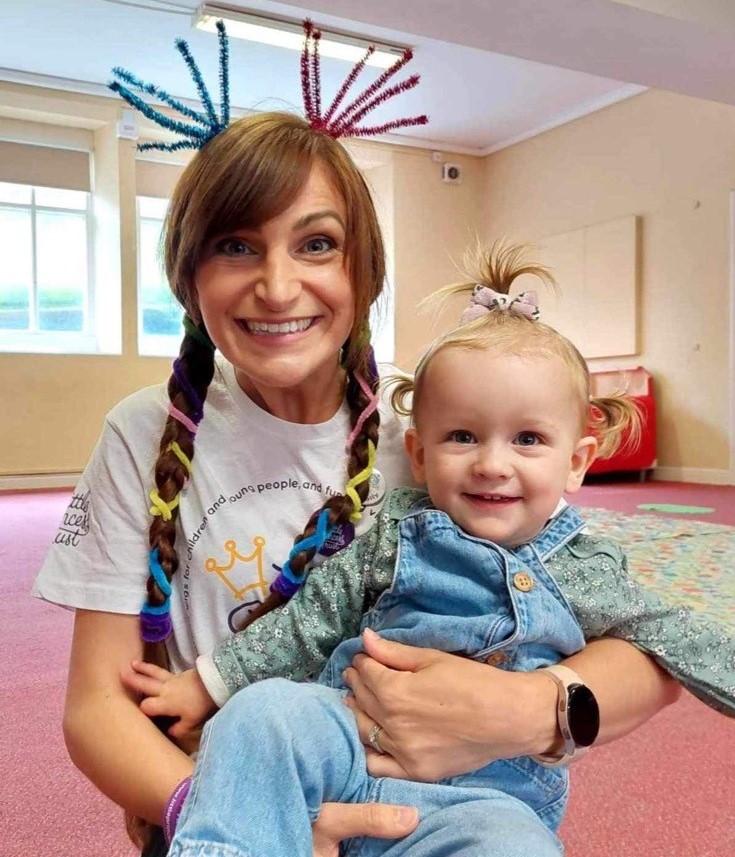 Holly donated her hair on her Funky Hair Funday.