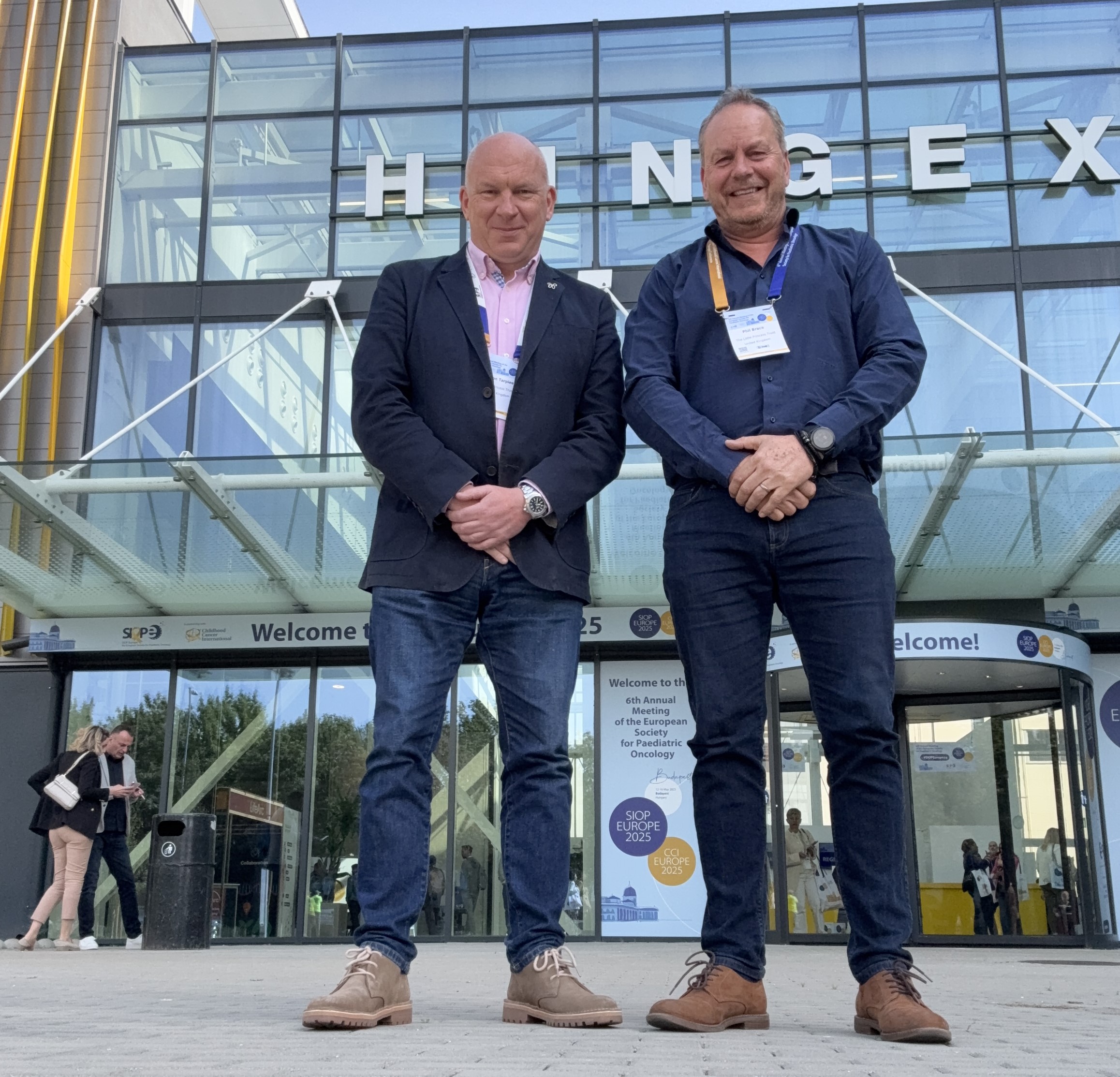 Phil Brace, right, with LPT Trustee Simon Tarplee at SIOP Europe in Budapest.
