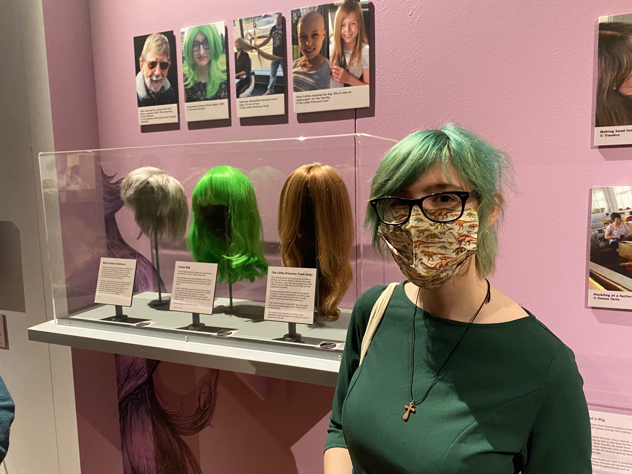 Hannah Kinsell, one of our wig recipients, was at the opening.