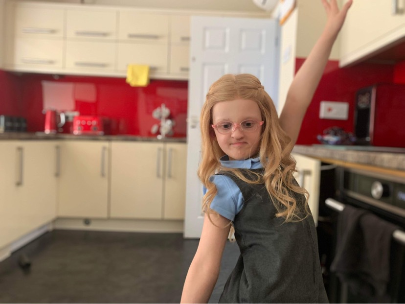 Ellie was born with AEC syndrome, one of the symptoms is having very little hair.