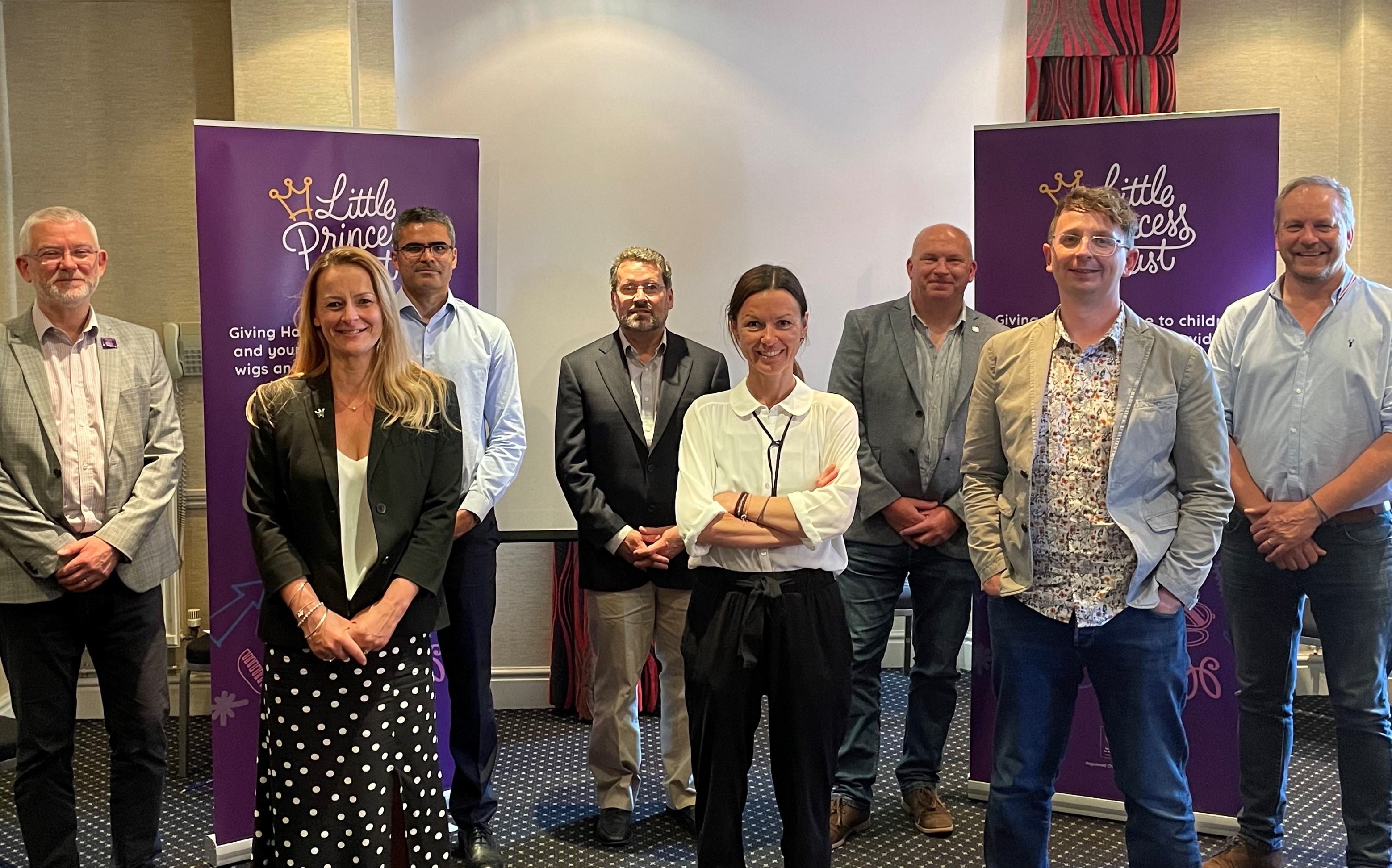 Dr Alejandra Bruna (fourth from left) received an Innovation Grant from The Little Princess Trust.