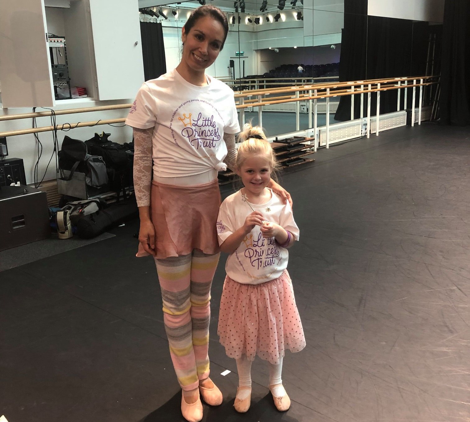 Isabel with LPT ambassador Tara-Brigitte Bhavnani at a ballet workshop.
