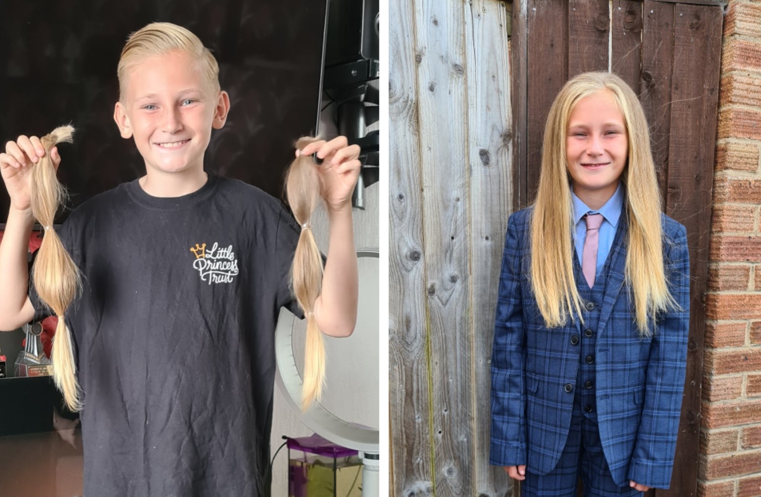Jacob McPeake grew his hair long to help us provide wigs to children and young people.