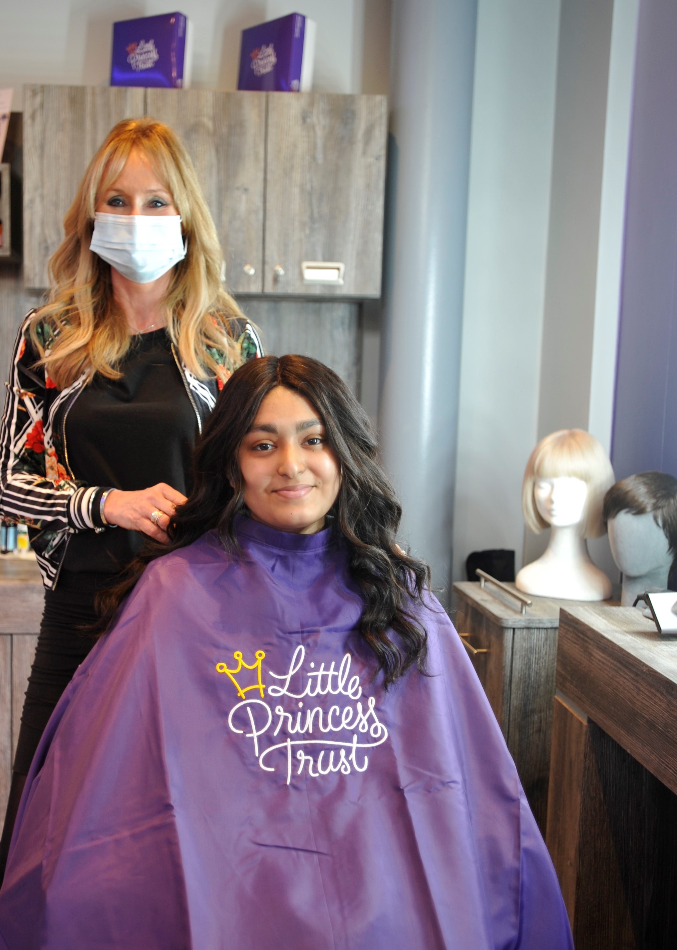 Kiya Kanani was the first person to have a wig fitted in our new salon.