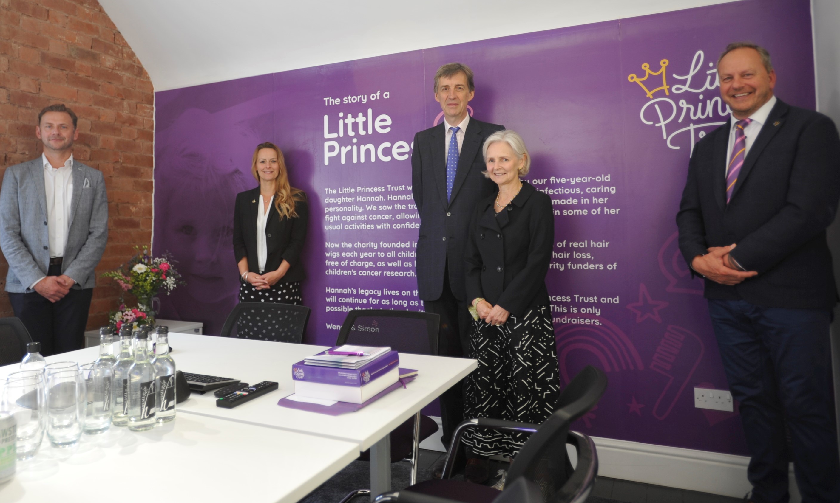 Pictured left to right are William Lindesay, Wendy Tarplee-Morris, the Lord-Lieutenant to Herefordshire, Edward Harley, and his wife Victoria, and Phil Brace.