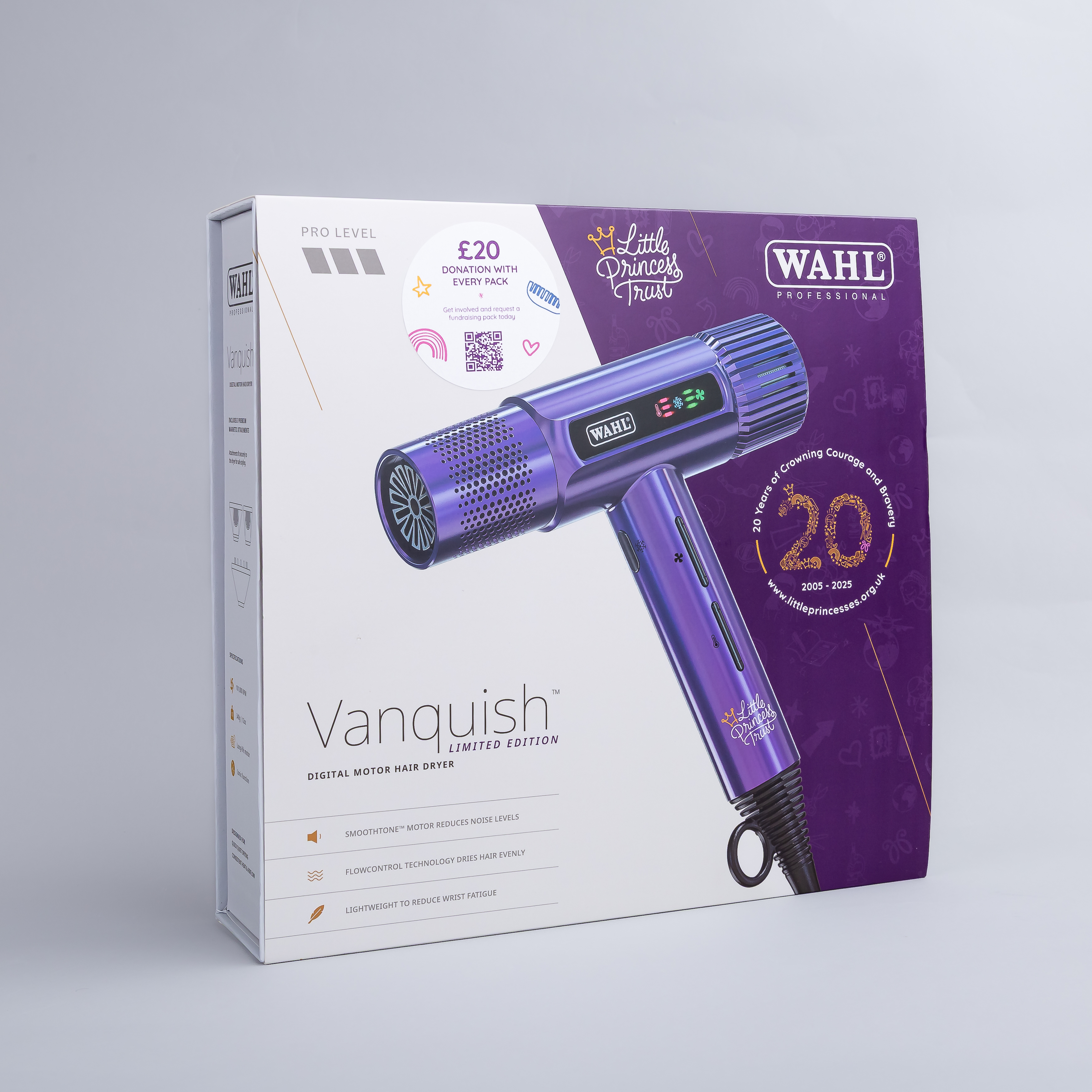 Wahl has kindly donated proceeds from the sales of its limited edition Vanquish hair dryer to support The Little Princess Trust.