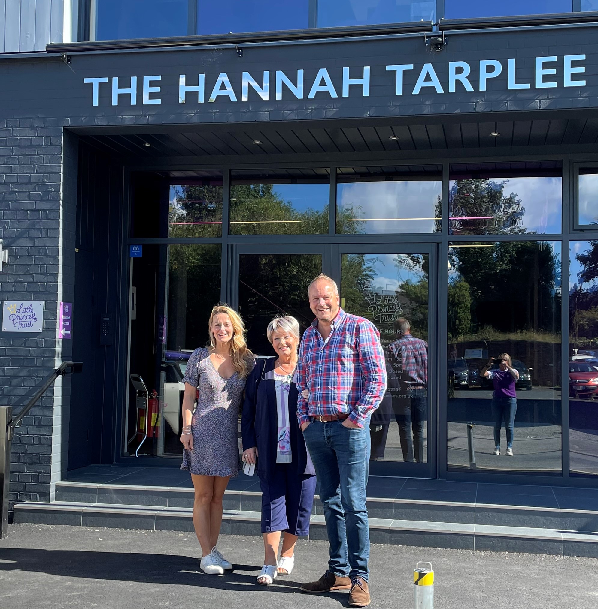 Lindy Humphrey, centre, with Wendy Tarplee-Morris and Phil Brace on a vist to LPT last year.