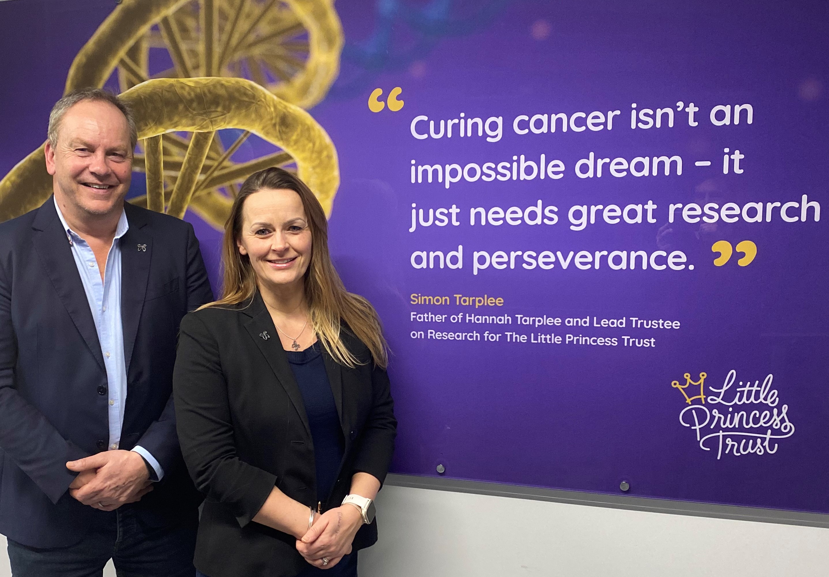 Phil Brace, Chief Executive of The Little Princess Trust, with Wendy Tarplee-Morris. 
