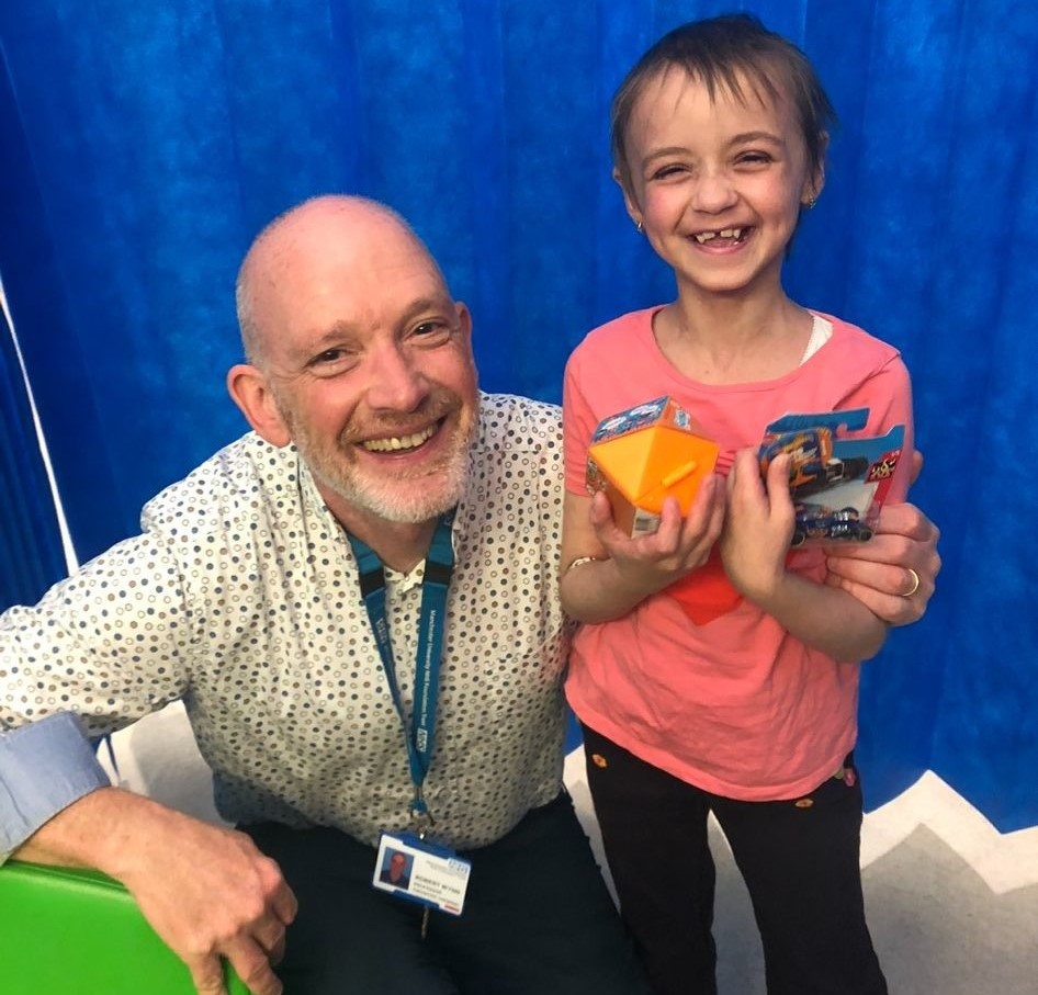 Professor Rob Wynn with Sarah. 