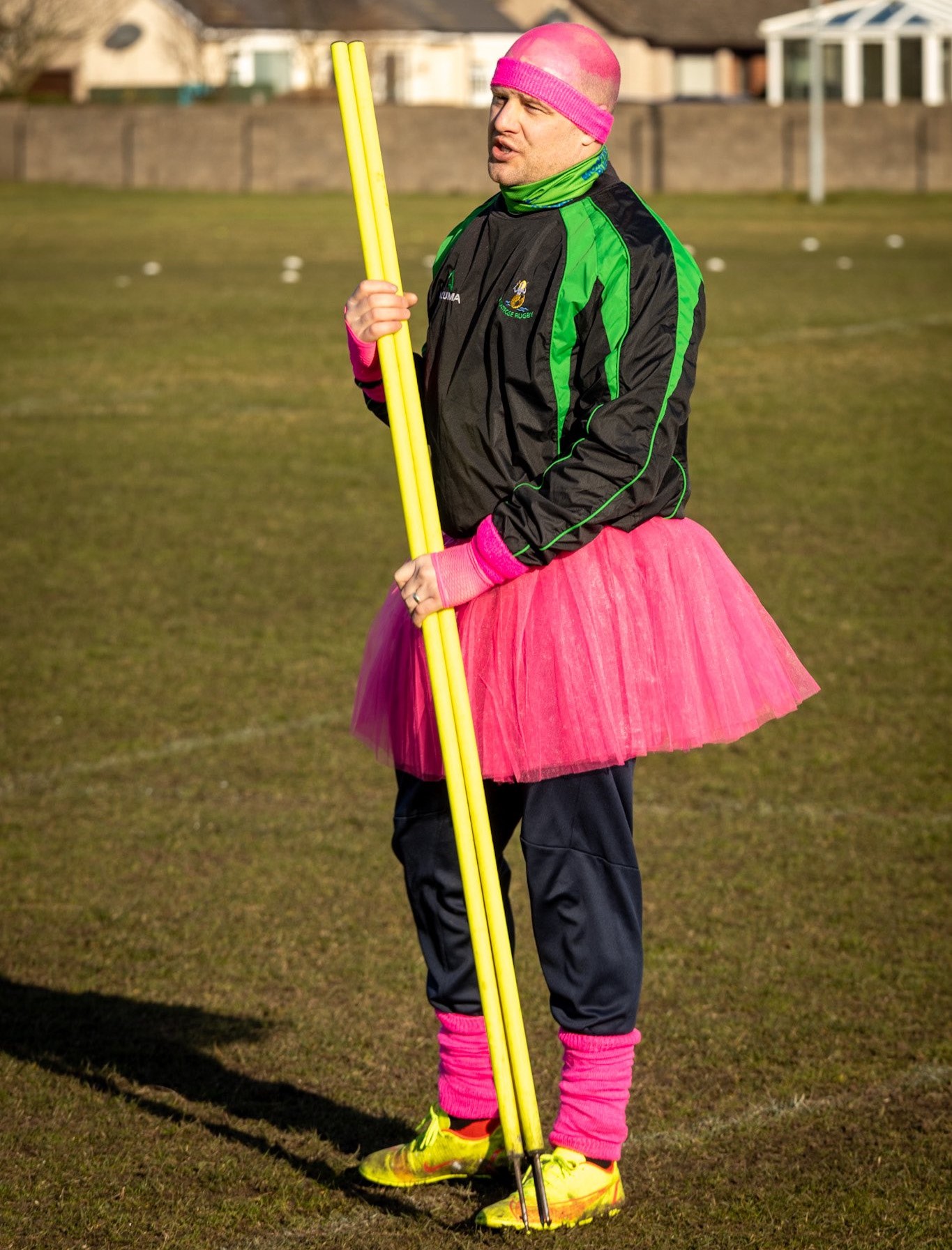 Coaches at Montrose RFC also dressed up for the occasion.