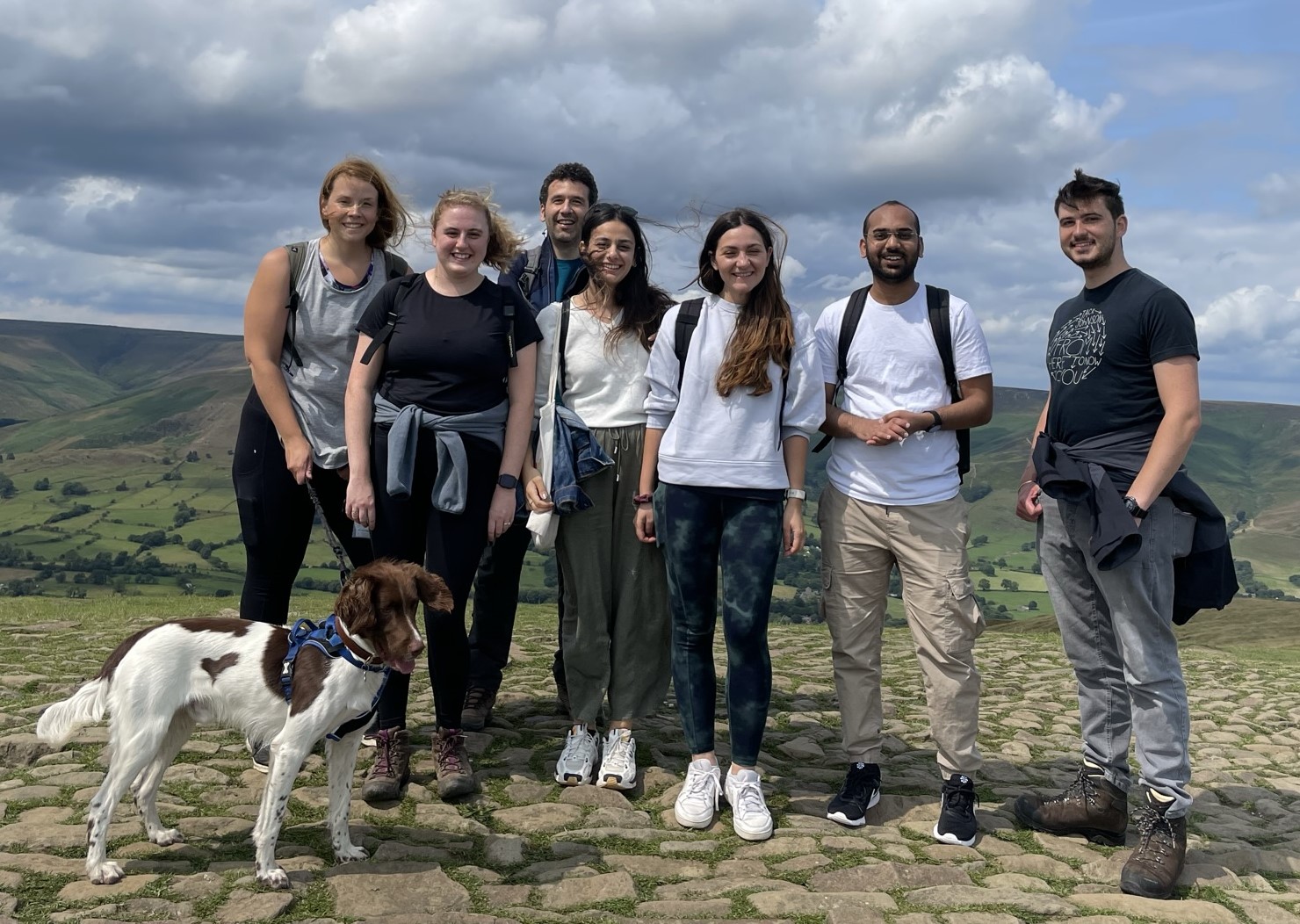 Dr Anestis Tsakiridis (third from left) and his team at Sheffield University want to understand how errors and a gene called MYCN help cancer to develop.