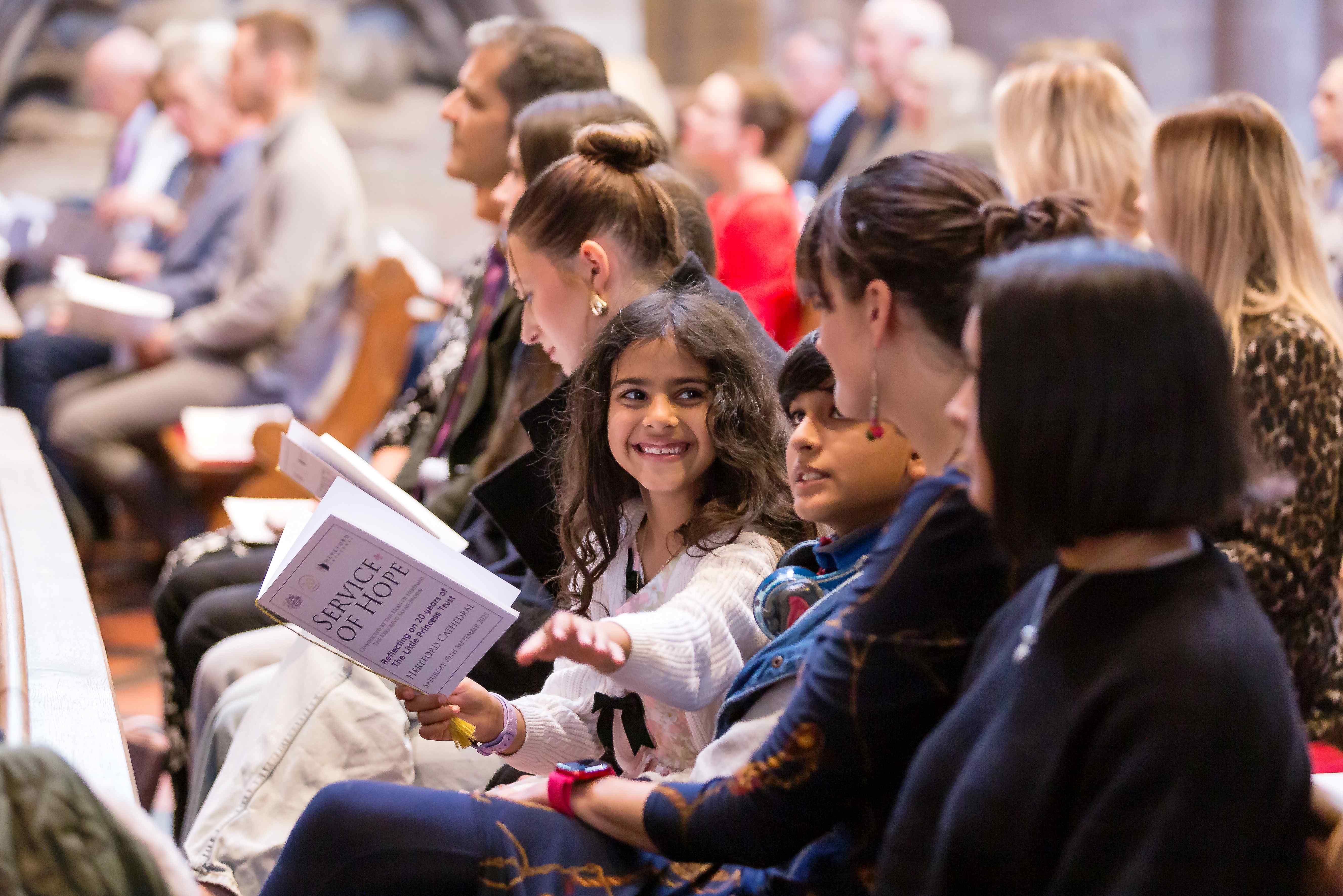 Hundreds attended the service at Hereford Cathedral to mark 20 years of The Little Princess Trust. Photo: Gabriella Karney.