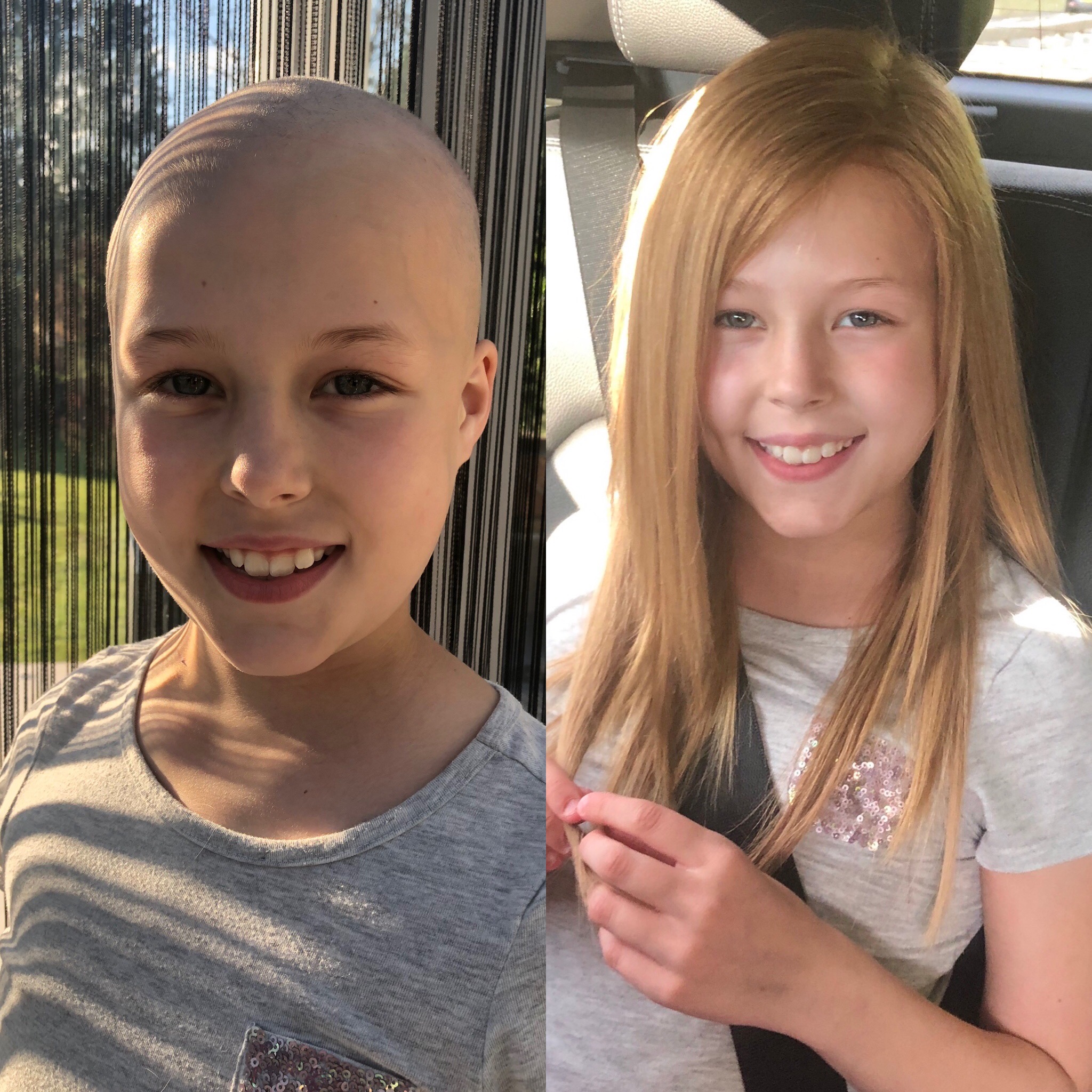 Teiva Collins is one of the many young people to have received a wig from The Little Princess Trust.