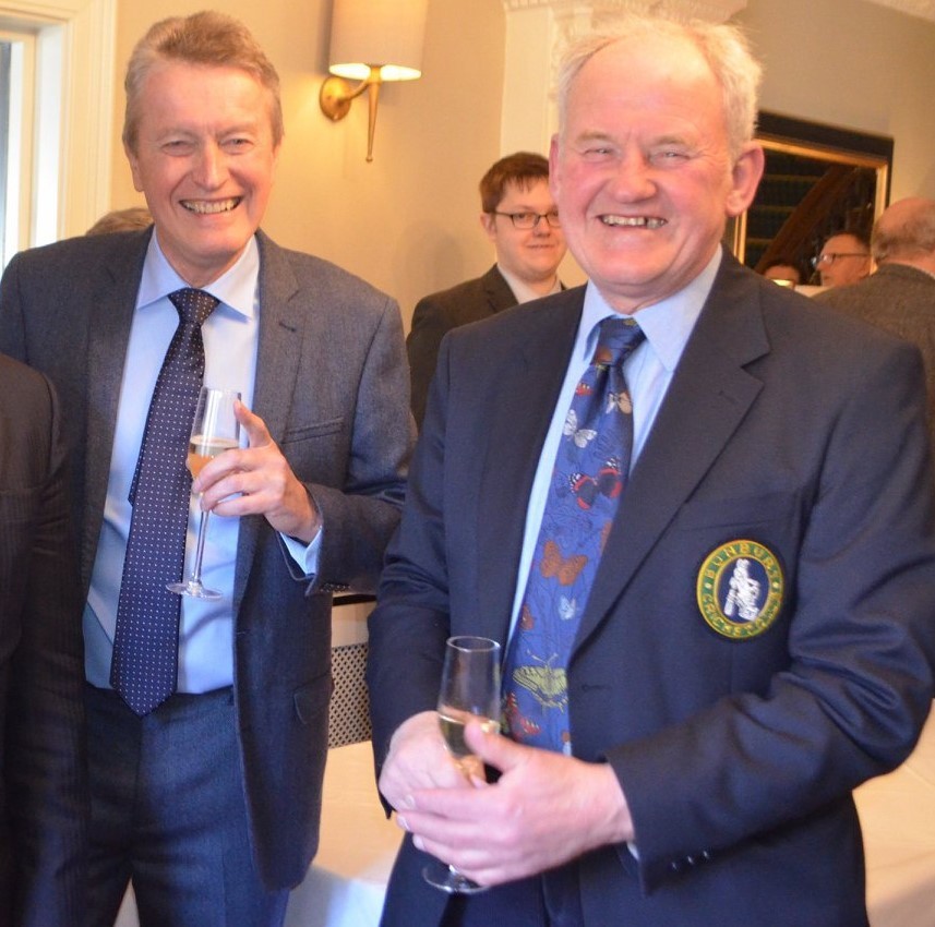 Tim Lowe, left, pictured with Bob Hall - the former Deputy Head at Hereford Cathedral Junior School. 