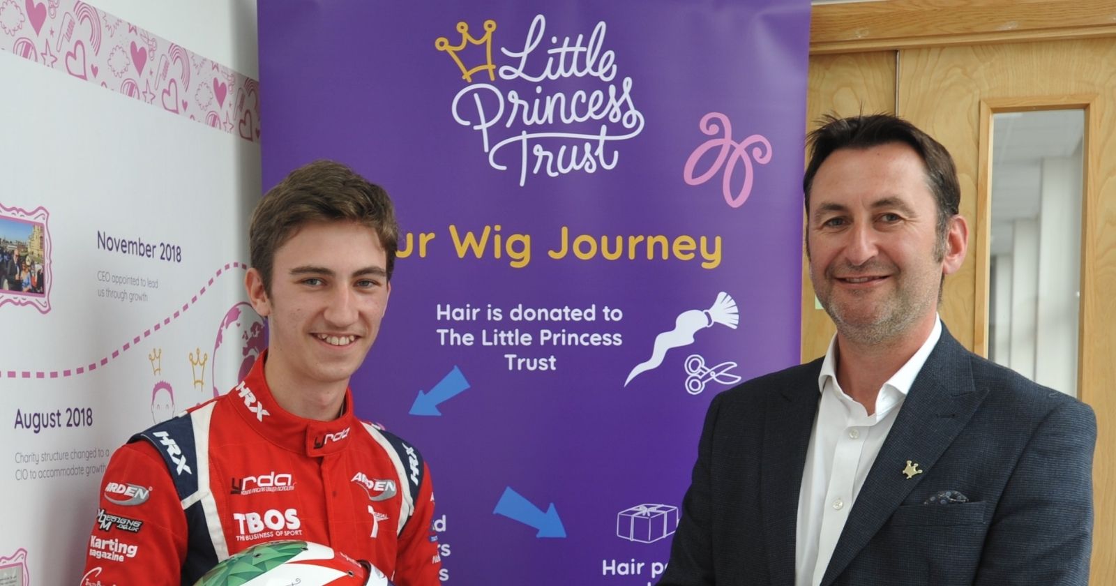 Fergus and Dad Martyn at The Little Princess Trust