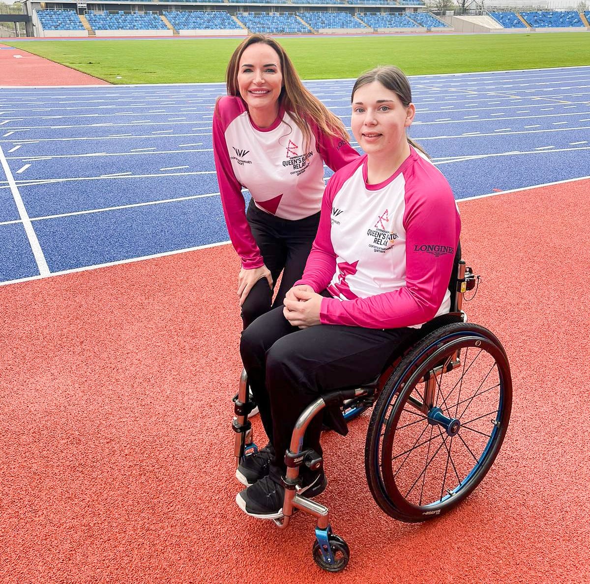 Nicola Wood and fellow baton bearer, Freya Levy