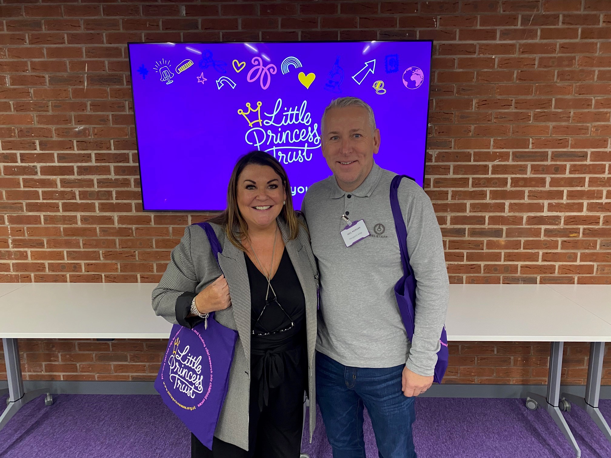 Rebecca and Neil Morgan were among those to attend.