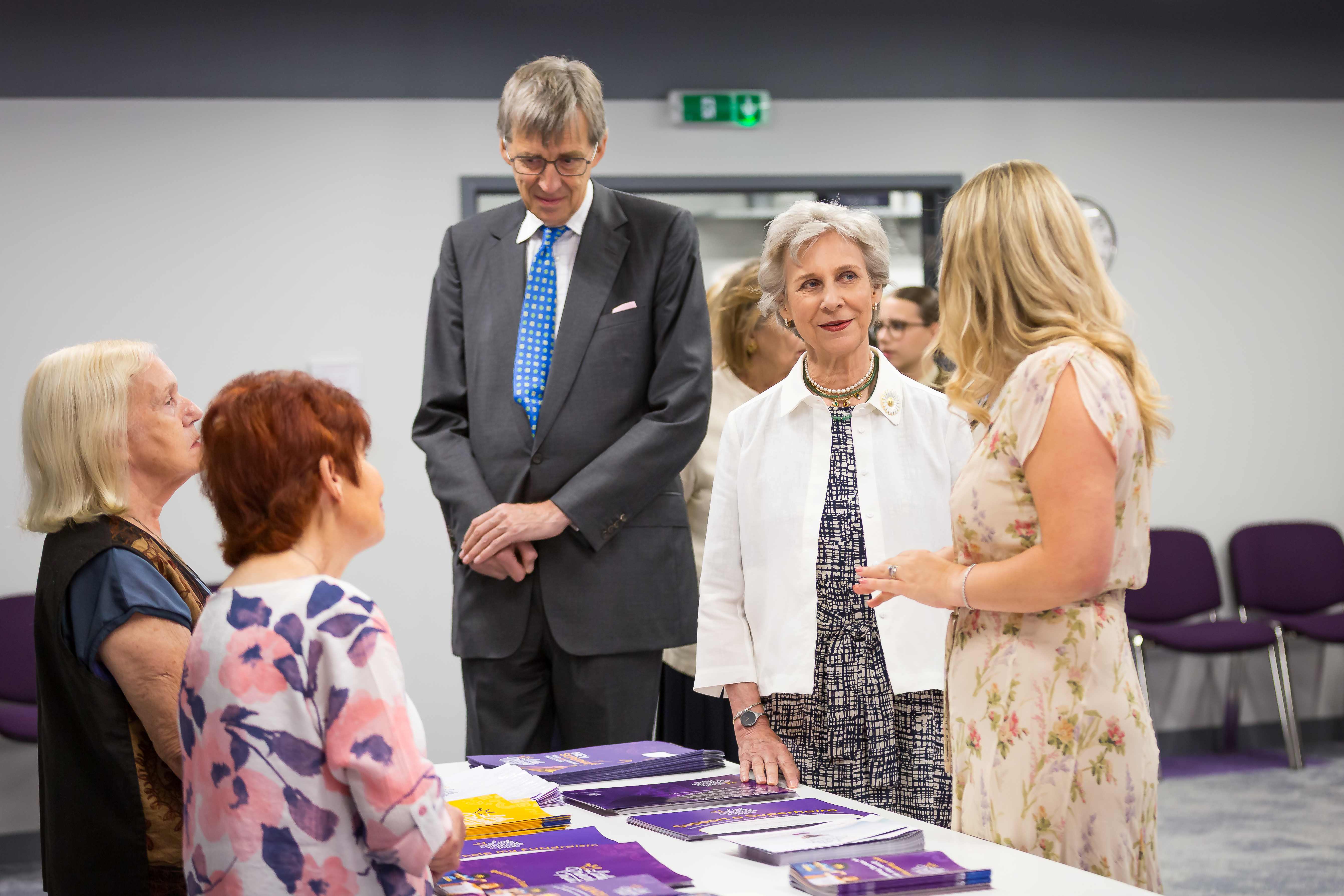 Wendy Colbert and Mary Baynham told The Duchess how they have supported The Little Princess Trust in volunteering roles. Photo: Gabriella Karney.