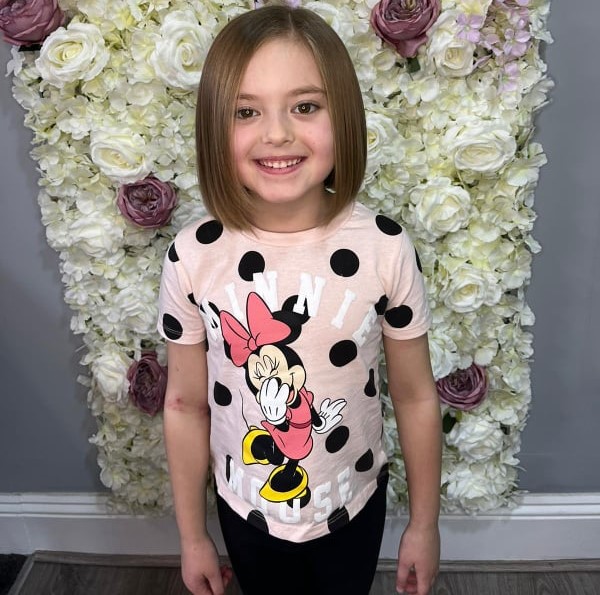 Willow after her hair cut at Elle K's Hair Design.