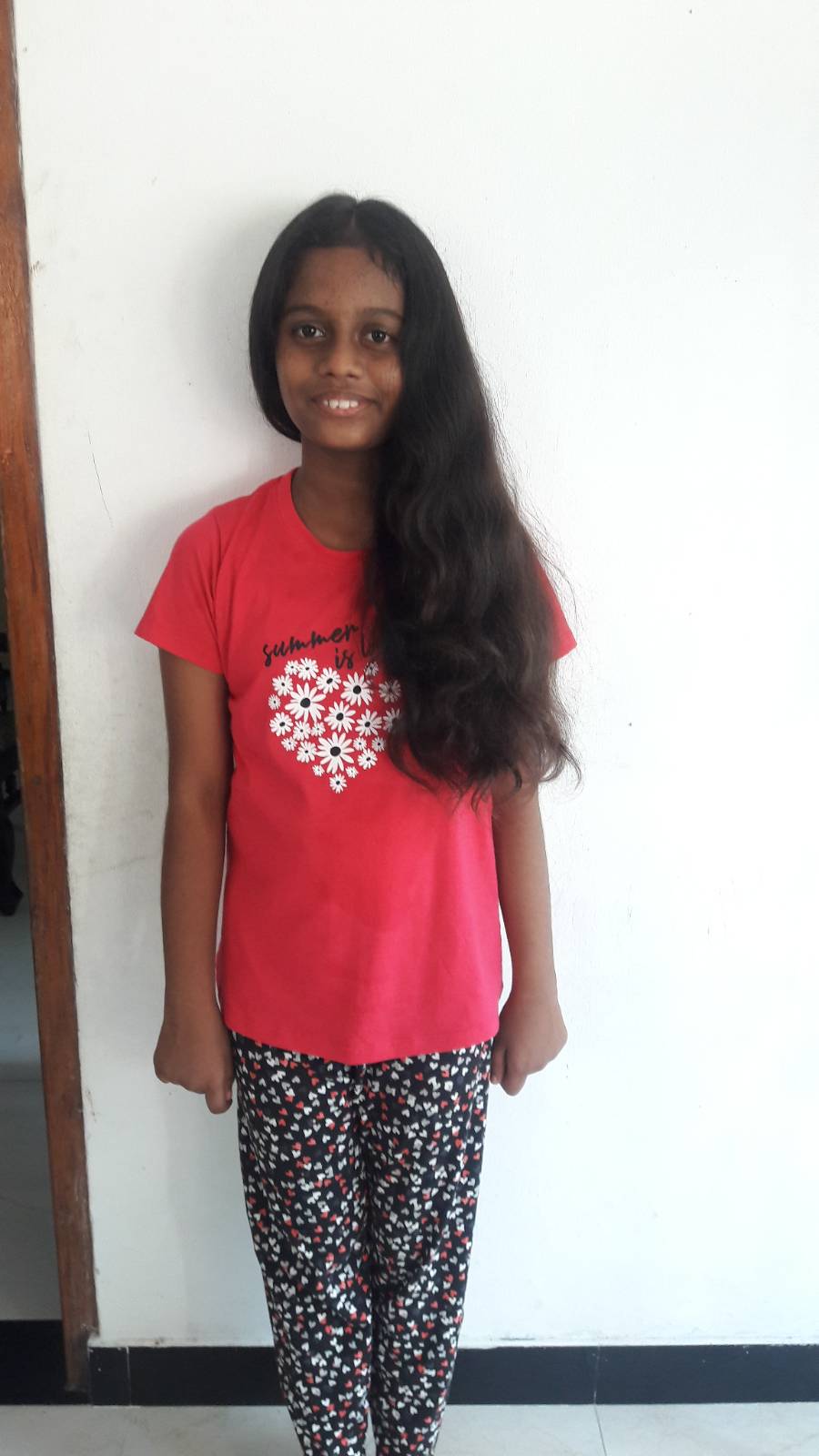 Sethuni's (10 yrs Sri Lankan Girl) Big Chop- 17inches has gone to Little Princess Trust